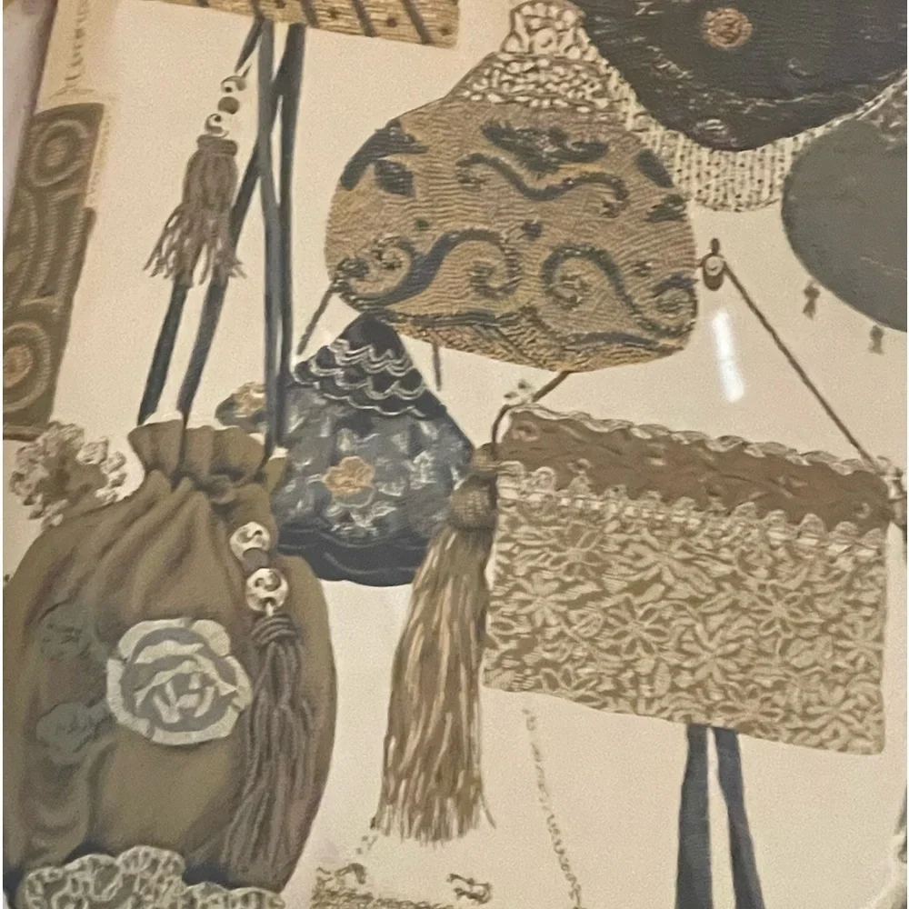 Unbranded Vintage Evening Bag Purse Wallpaper Retro Art Nouveau Open Package